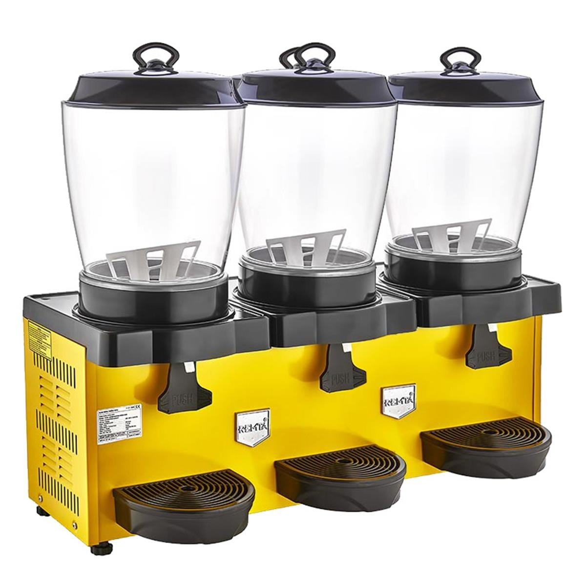 Remta ST38 Üçlü Royal Mini Şerbet & Ayran Soğutucu 11+11+11 lt Sarı