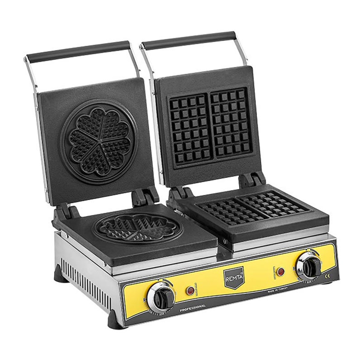 Remta W20 Ç16 cm Çifli Kare + Çiçek Model Elektrikli Waffle Makinesi