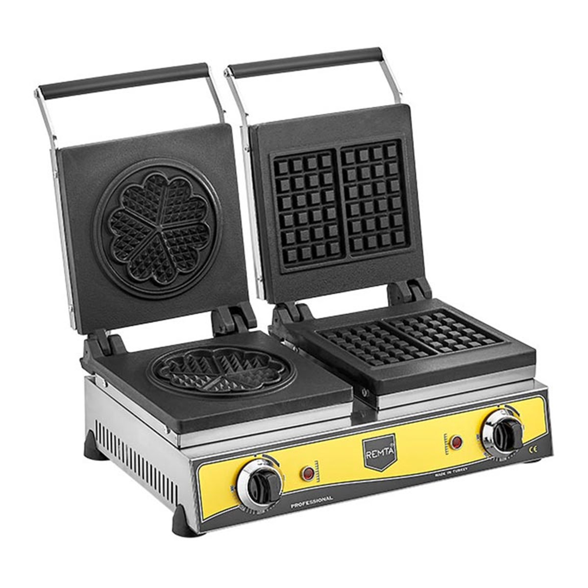 Remta W21 Çiftli Kare + Çiçek Model 21 Elektrikli Waffle Makinesi
