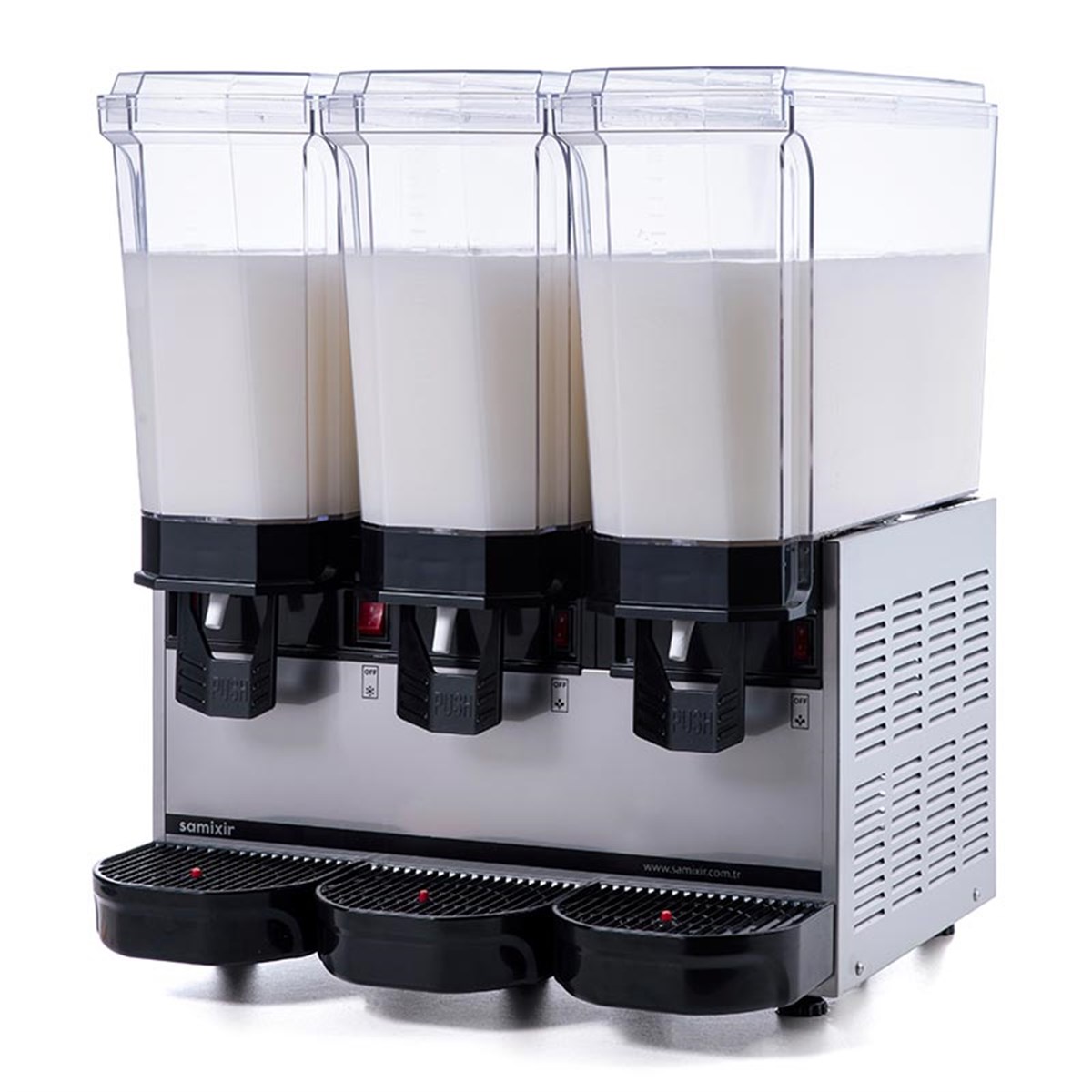 Samixir 20+20+20 L Klasik Trıple Karıştırıcılı+Karıştırıcılı+Karıştırıcılı Soğuk İçecek Dispenseri Inox-R134A-50/60Hz