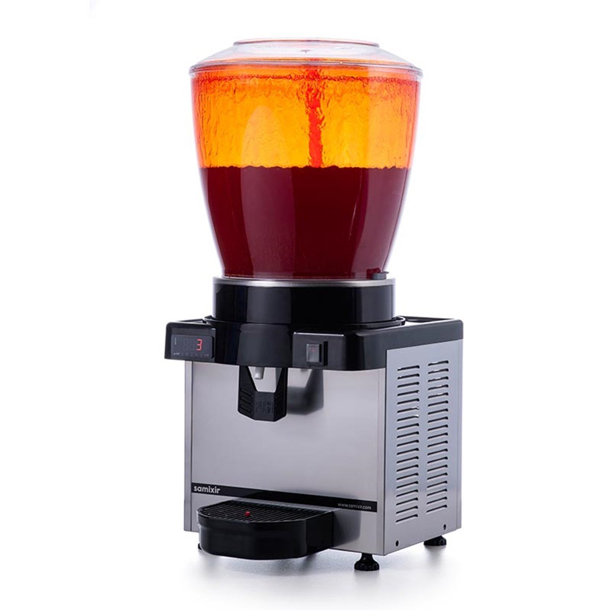 Samixir 22 L Panoramik Fiskiyeli Soğuk İçecek Dispenser Dijital Inox-R134A-50Hz