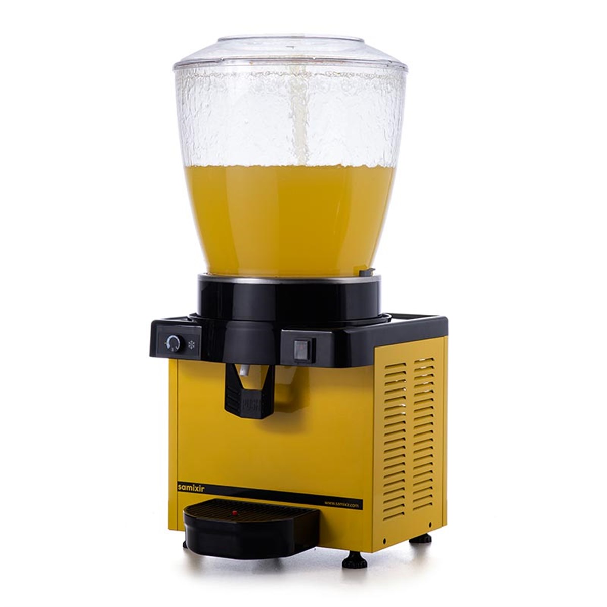 Samixir 22 L Panoramik Fiskiyeli Soğuk İçecek Dispenser Analog Sarı-R134A-50Hz