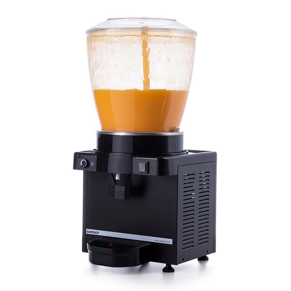 Samixir 22 L Panoramik Fiskiyeli Soğuk İçecek Dispenser Analog Siyah-R134A-50Hz