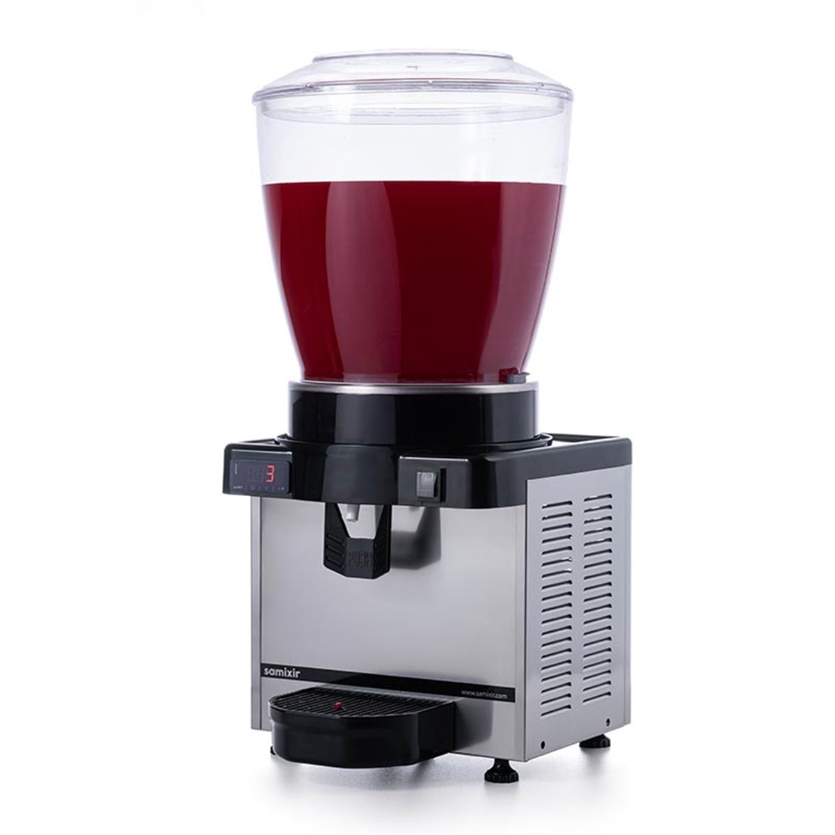 Samixir 22 L Panoramik Karıştırıcılı Soğuk İçecek Dispenseri Dijital Inox-R134A-50Hz