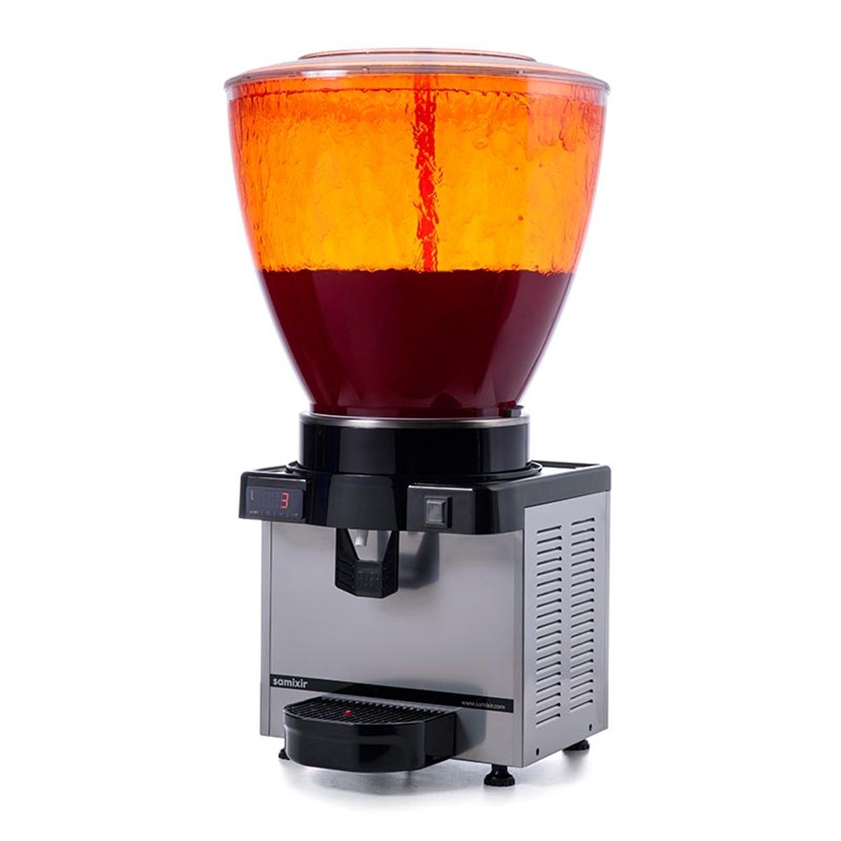 Samixir 40 L Panoramik Fiskiyeli Soğuk İçecek Dispenser Dijital Inox-R134A-50Hz