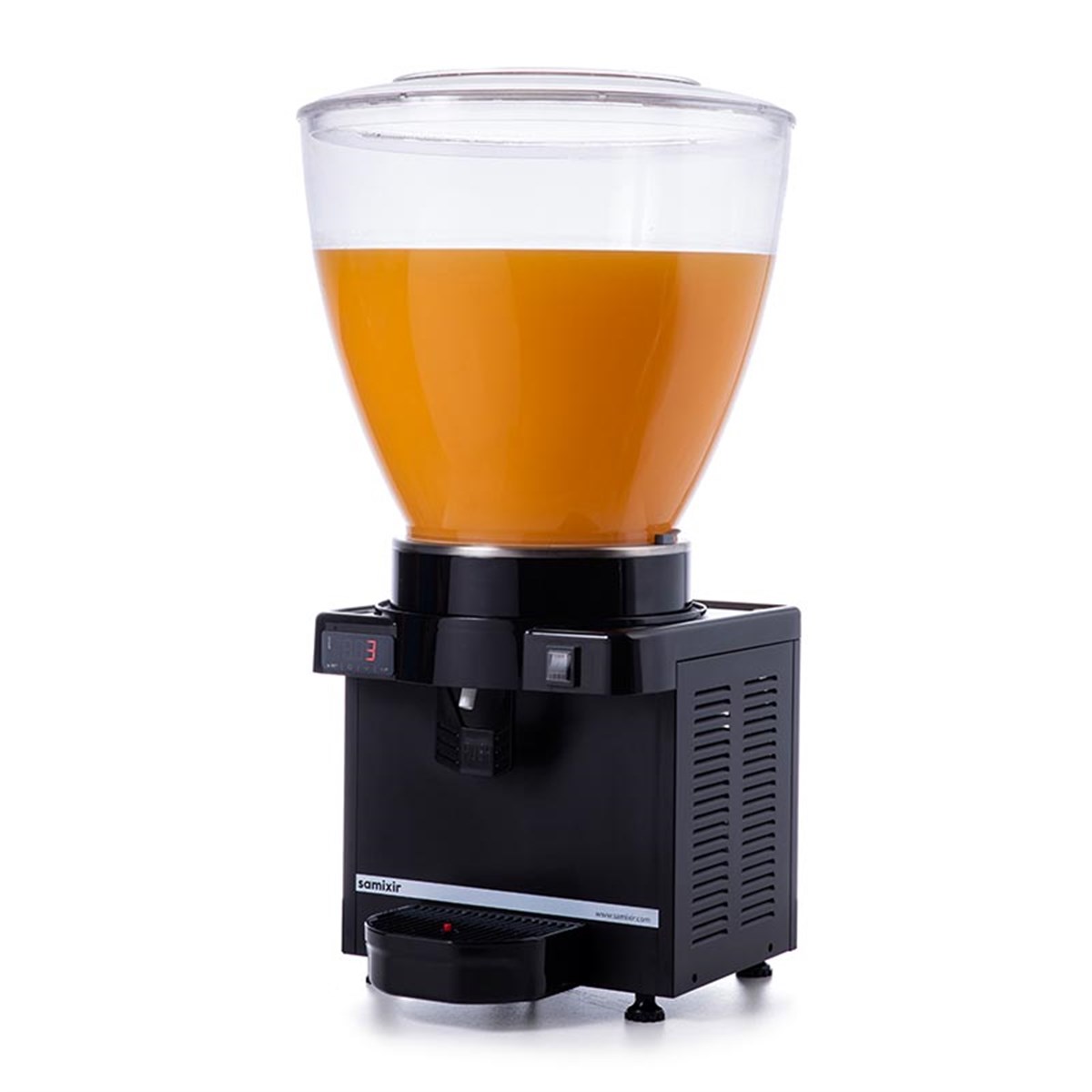 Samixir 40 L Panoramik Karıştırıcılı Soğuk İçecek Dispenseri Dijital Siyah-R134A-50Hz