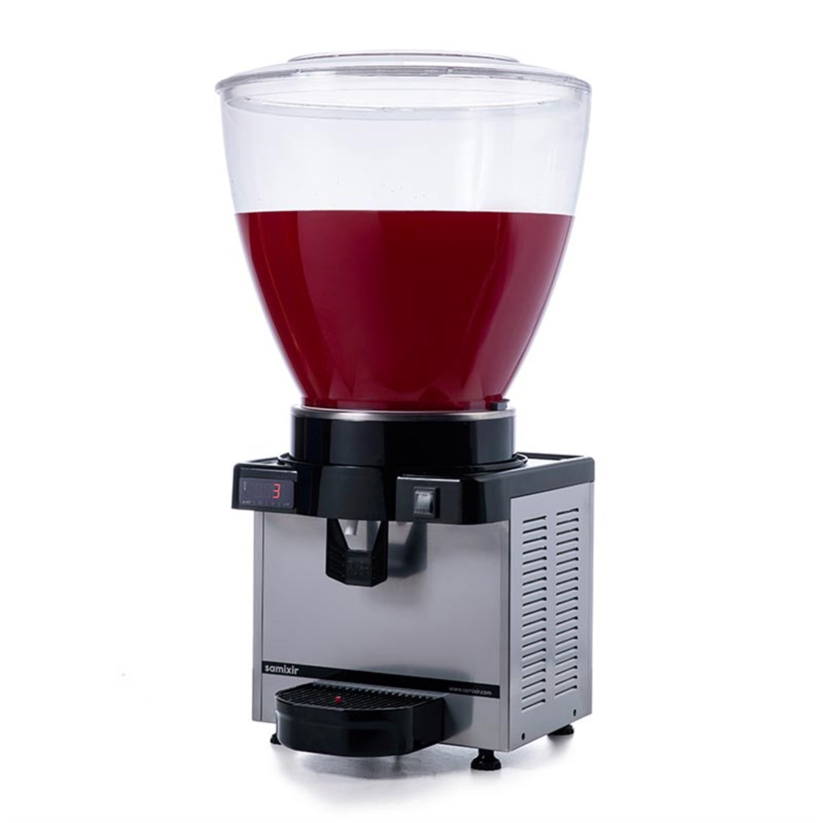 Samixir 40 L Panoramik Karıştırıcılı Soğuk İçecek Dispenseri Dijital Inox-R134A-50Hz