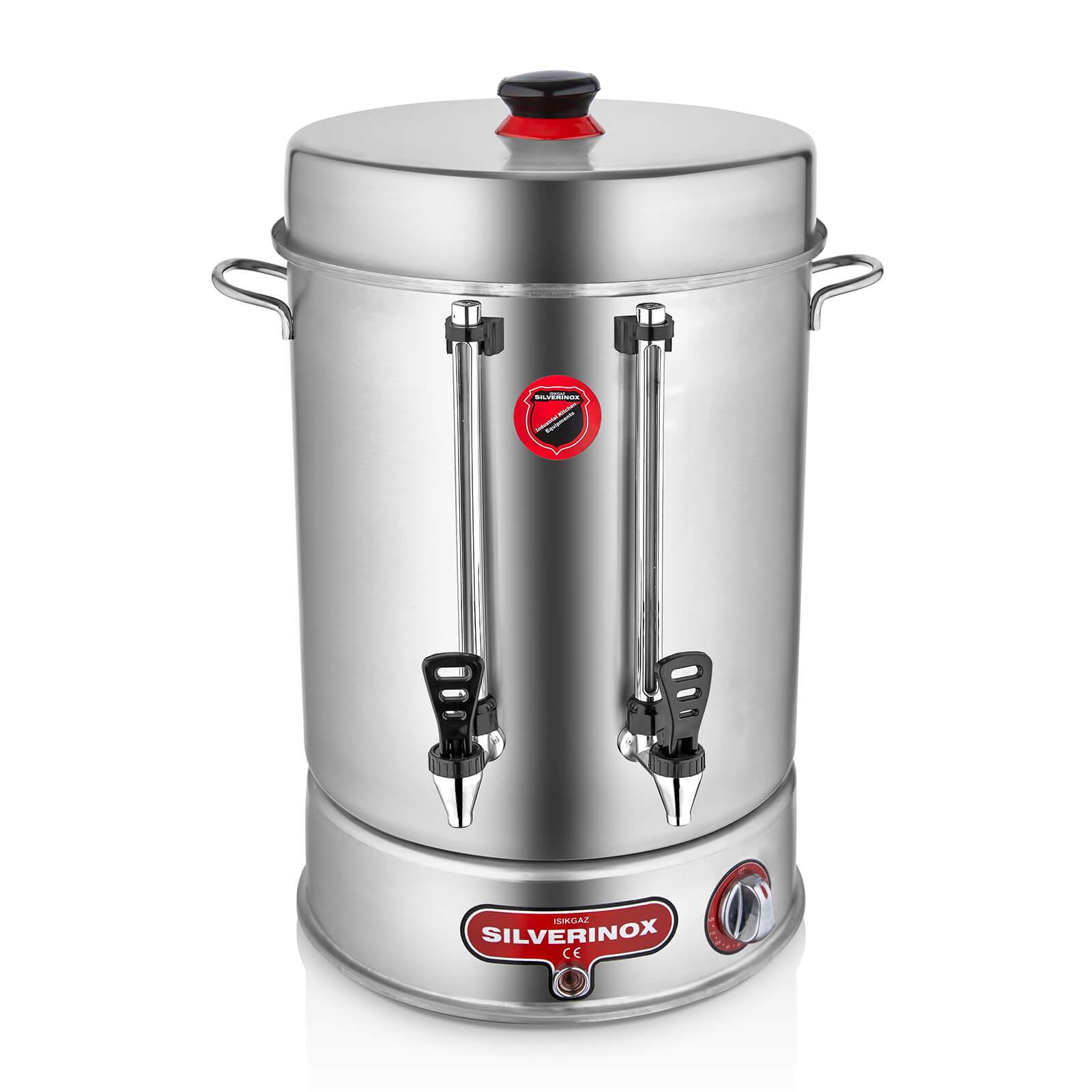 SilverInox 1904 60 Bardak Basmalı Metal Musluklu Çay Makinesi 7 ltSilverInoxIG.1904