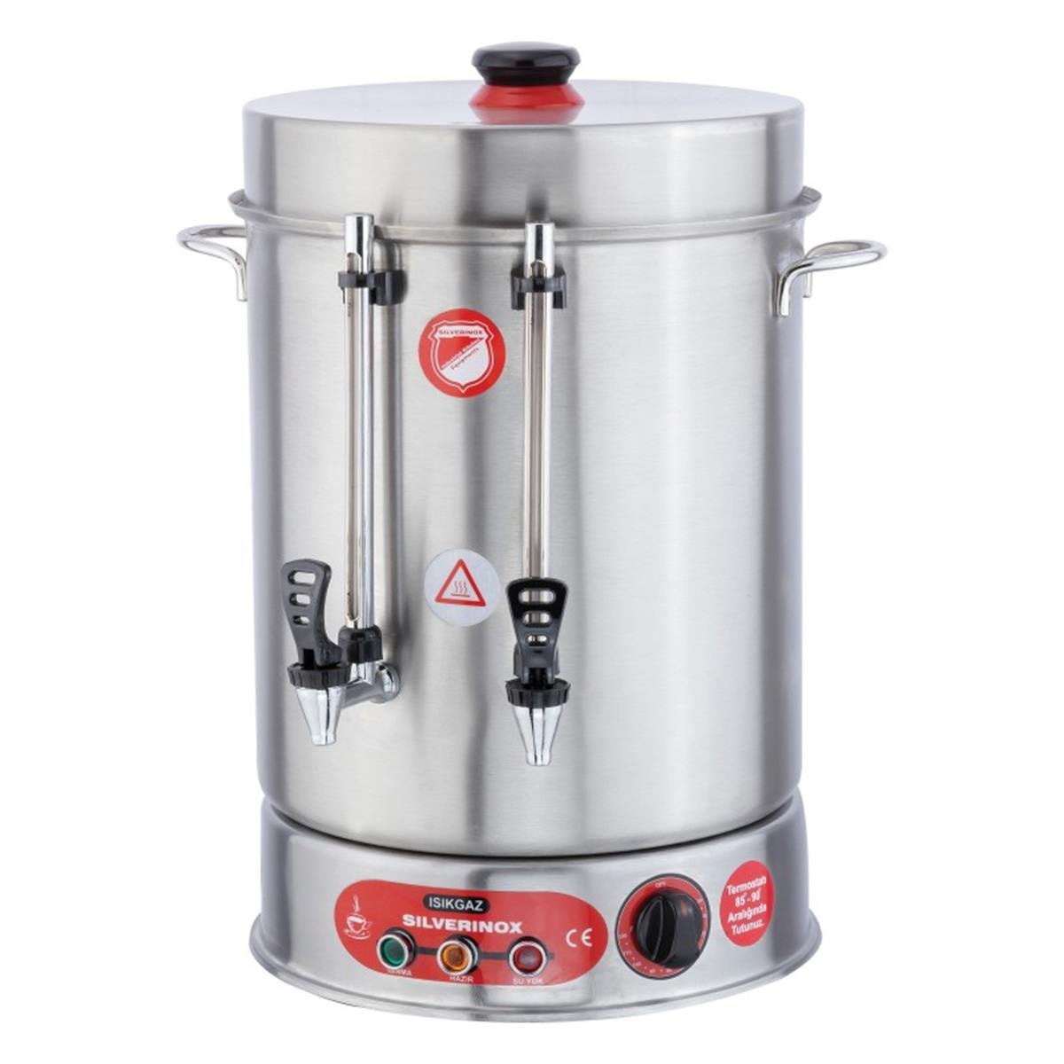 SilverInox 2034 160 Bardak İkazlı Metal Musluklu Çay Makinesi 15 lt