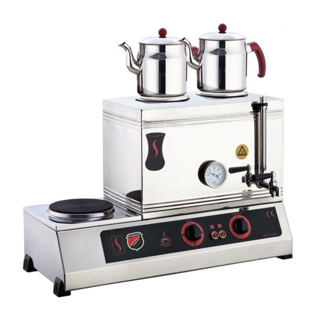 SilverInox 2072 40 Model  2 Demlikli Ekonomik Elektrikli Çay Ocağı