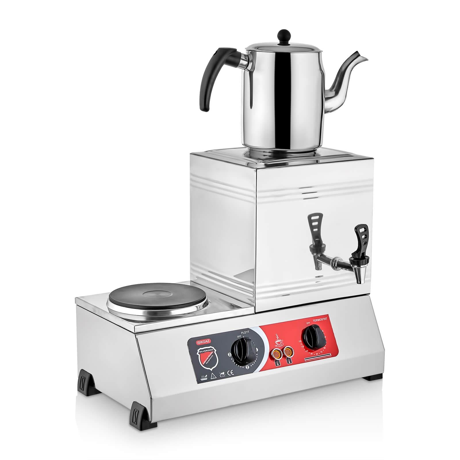 SilverInox 2080 15 Model 1 Demlikli Kaynaklı Elektrikli Çay OcağıSilverInoxIG.2080