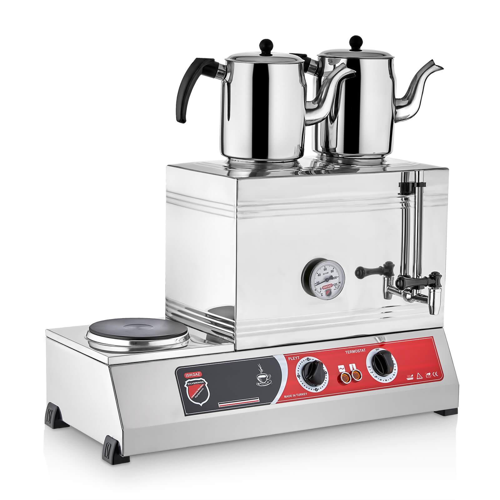SilverInox 2081 40 Model 2 Demlikli Kaynaklı Elektrikli Çay OcağıSilverInoxIG.2081