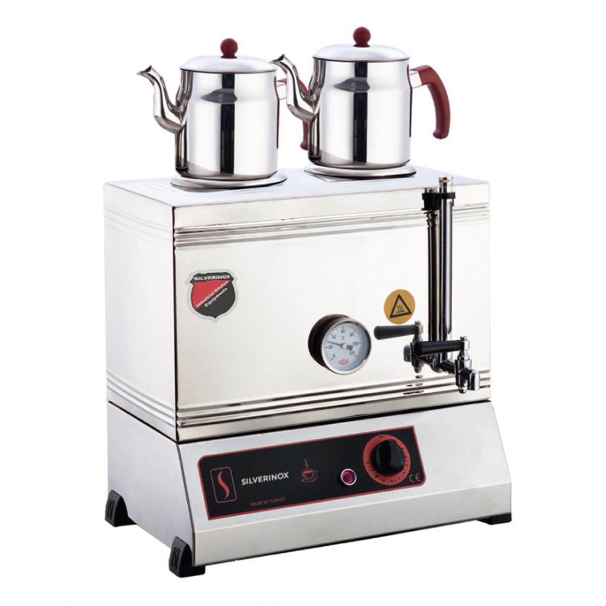 SilverInox 2121 40 Model 2 Demlikli Kaynaklı Elektrikli Çay Ocağı