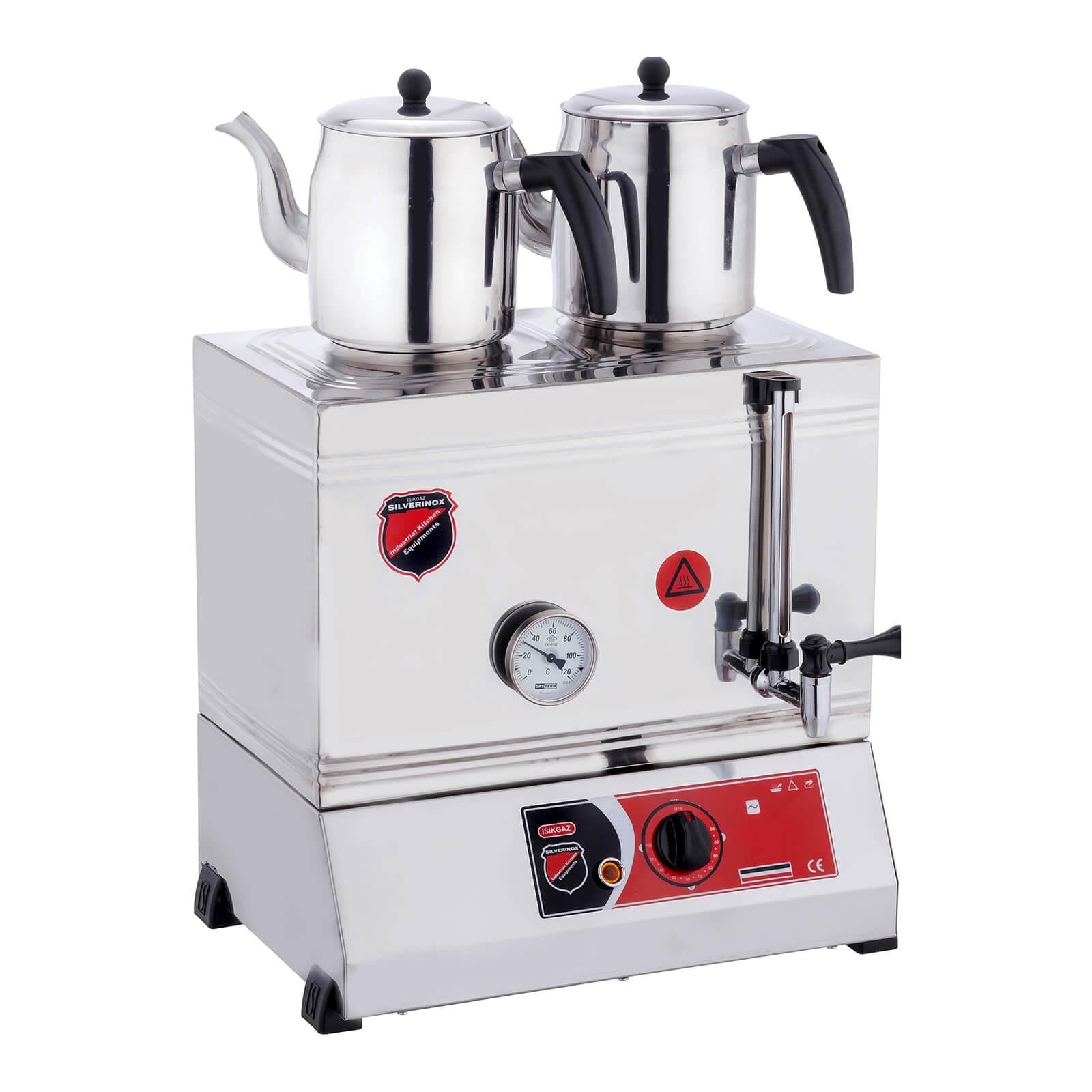 SilverInox 2121 40 Model 2 Demlikli Kaynaklı Elektrikli Çay OcağıSilverInoxIG.2121