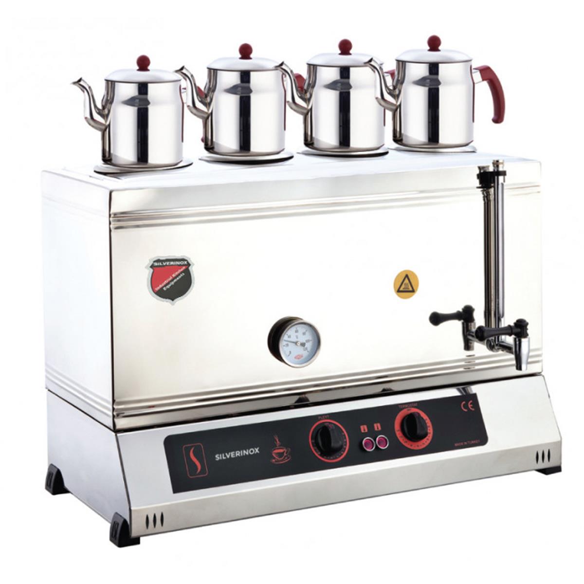 SilverInox 2123 85 Model 4 Demlikli Kaynaklı Elektrikli Çay Ocağı