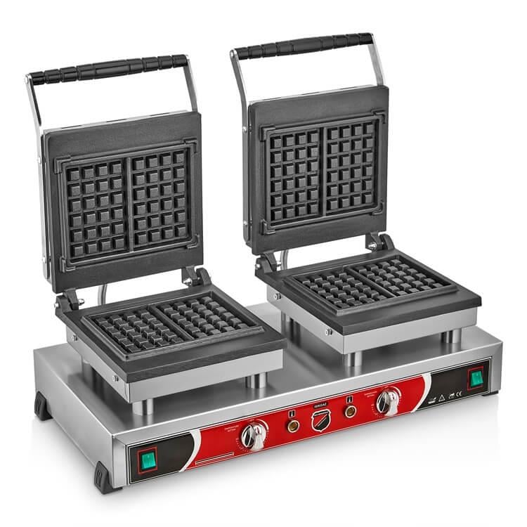 SilverInox 2148 Çiftli Kare Waffle MakinesiSilverInoxIG.2148
