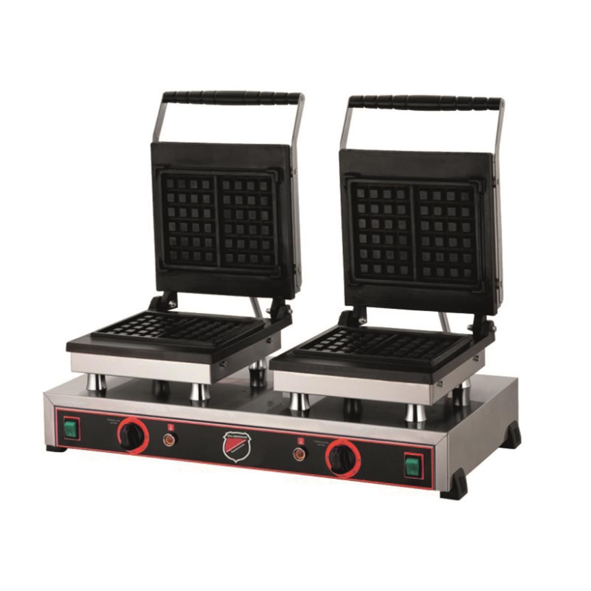 SilverInox 2148 Çiftli Kare Waffle Makinesi