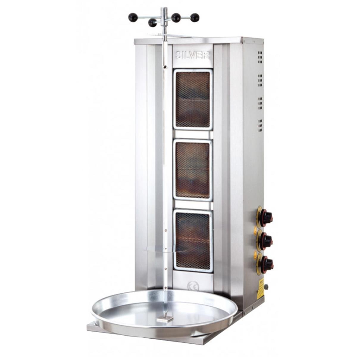 SilverInox 2165 3 Radyanlı DoğalGazlı Döner Ocağı CE Belgeli