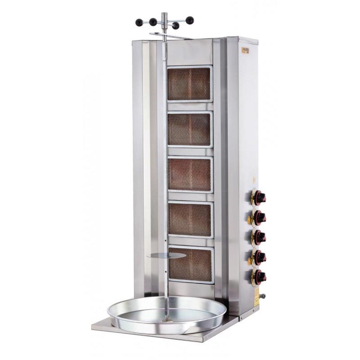 SilverInox 2167 5 Radyanlı Doğal Gazlı Döner Ocağı CE Belgeli