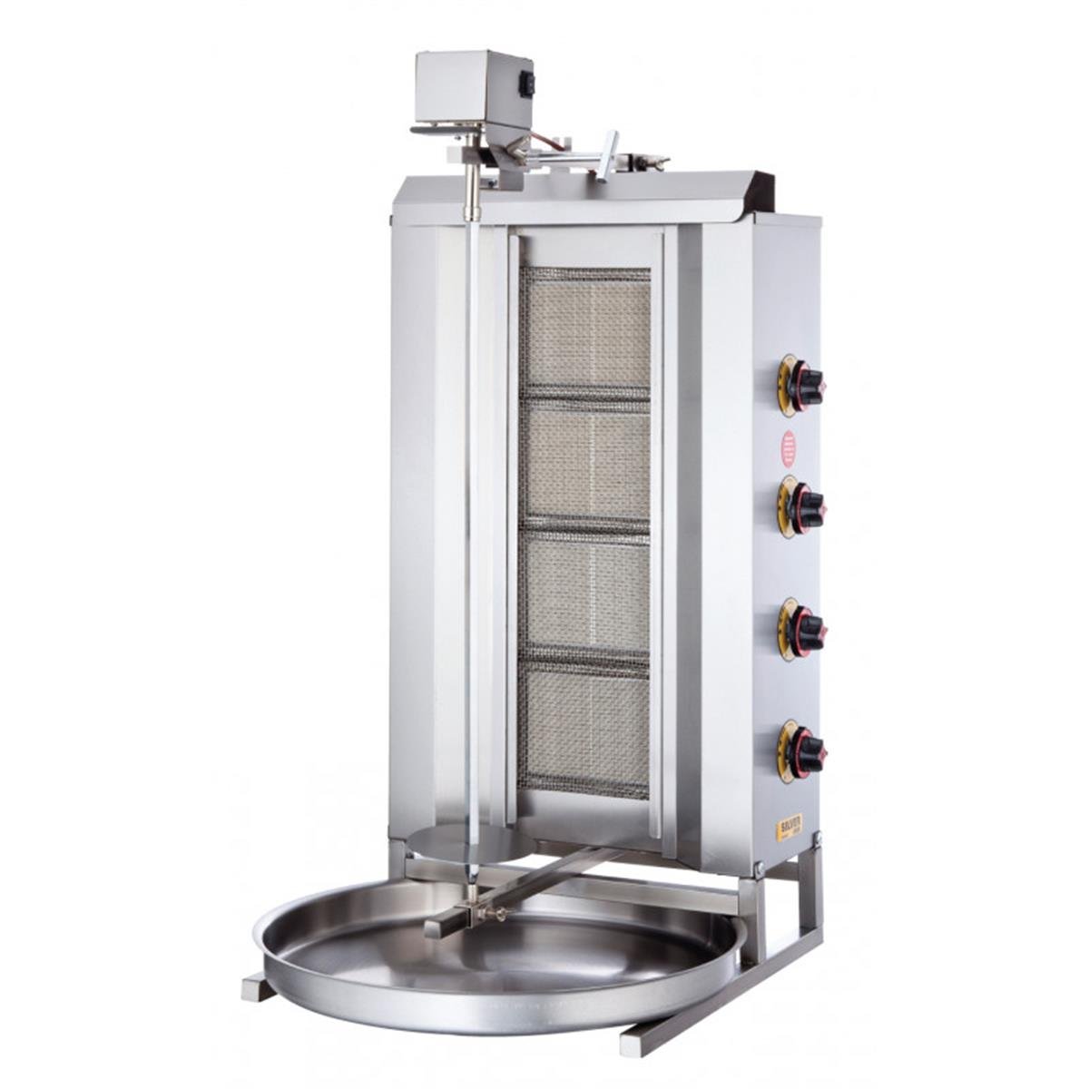 SilverInox 2167-U5 5 Radyanlı Üstten Motorlu Doğal Gazlı Döner Ocağı CE Belgeli