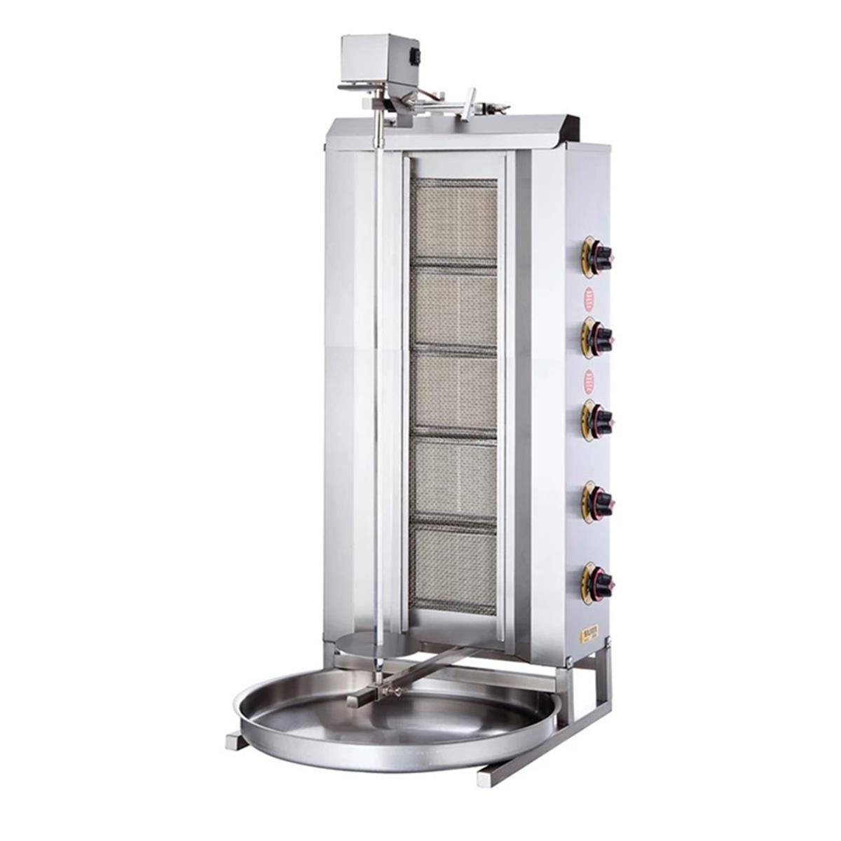 SilverInox 2167-U5L 5 Radyanlı Üstten Motorlu LPG li Döner Ocağı CE Belgeli