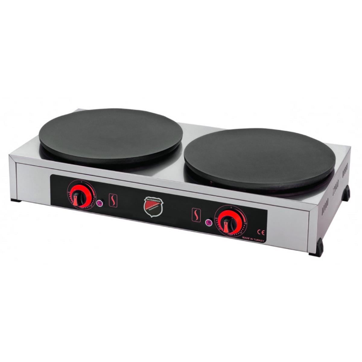 SilverInox 2178 2 Pleyt Inox Elektrikli Krep Makinesi 40+40 Cm