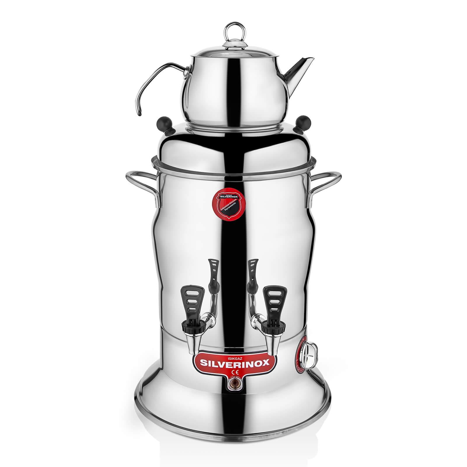 SilverInox 2202 2 Demlikli Çay Semaveri 16 ltSilverInoxIG.2202