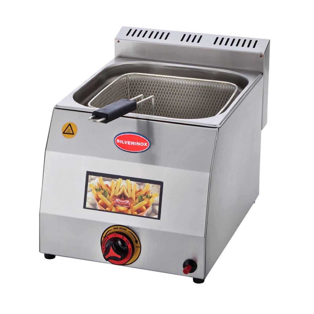 SilverInox 2704 Gazlı Fritöz 8 ltSilverInoxIG.2704