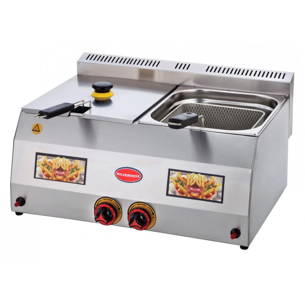 SilverInox 2705 Gazlı Fritöz 8+8 Lt