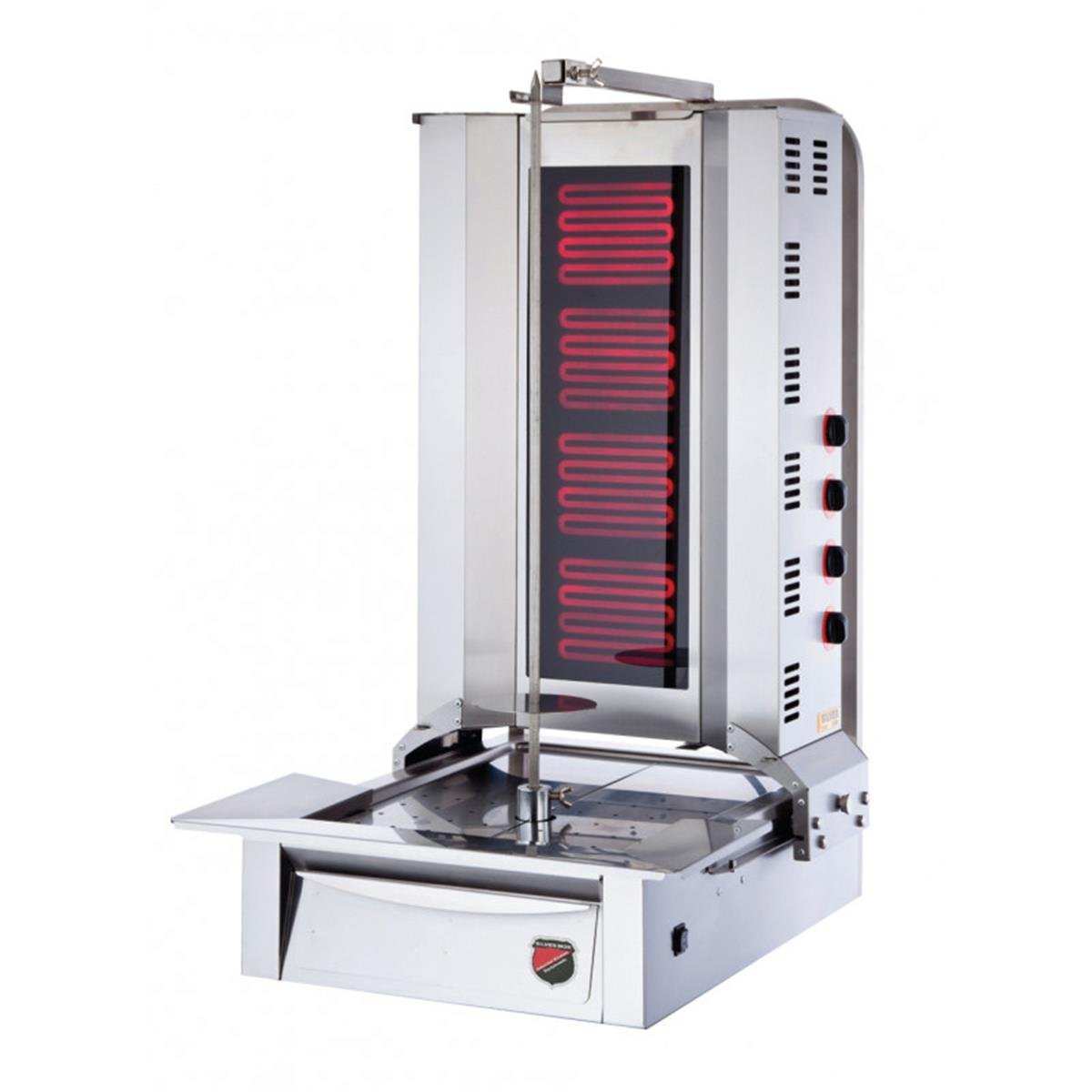 SilverInox AD-04 4 Radyanlı Alttan Motorlu Elektrikli Döner Ocağı CE Belgeli