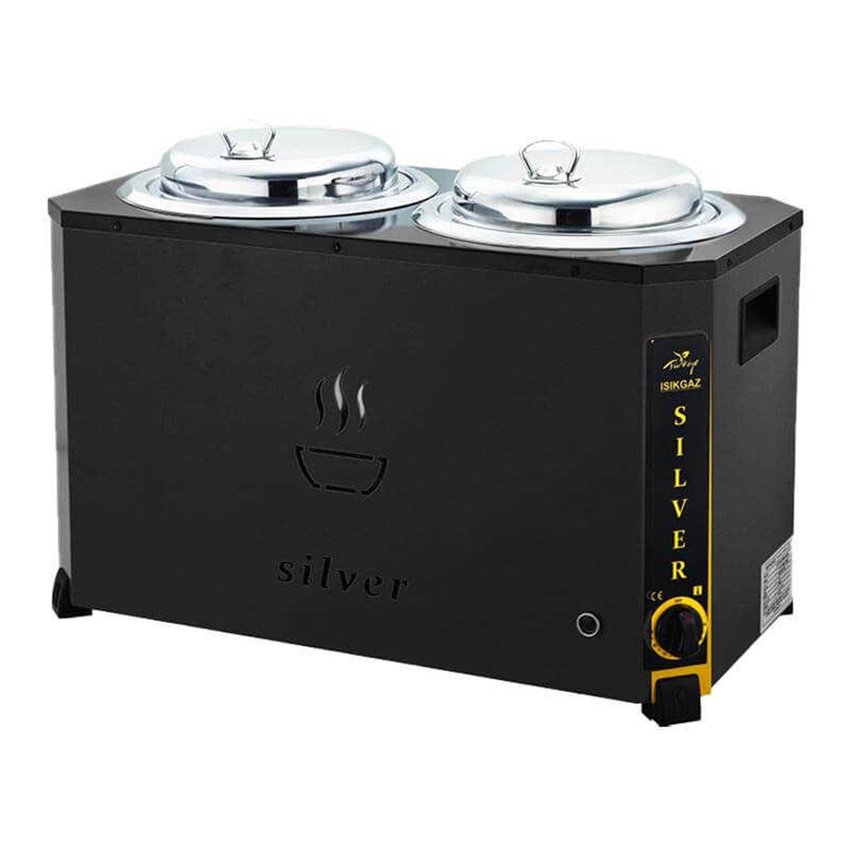 SilverInox C-08 Siyah Jumbo Çorba Kazanı 9+9 lt