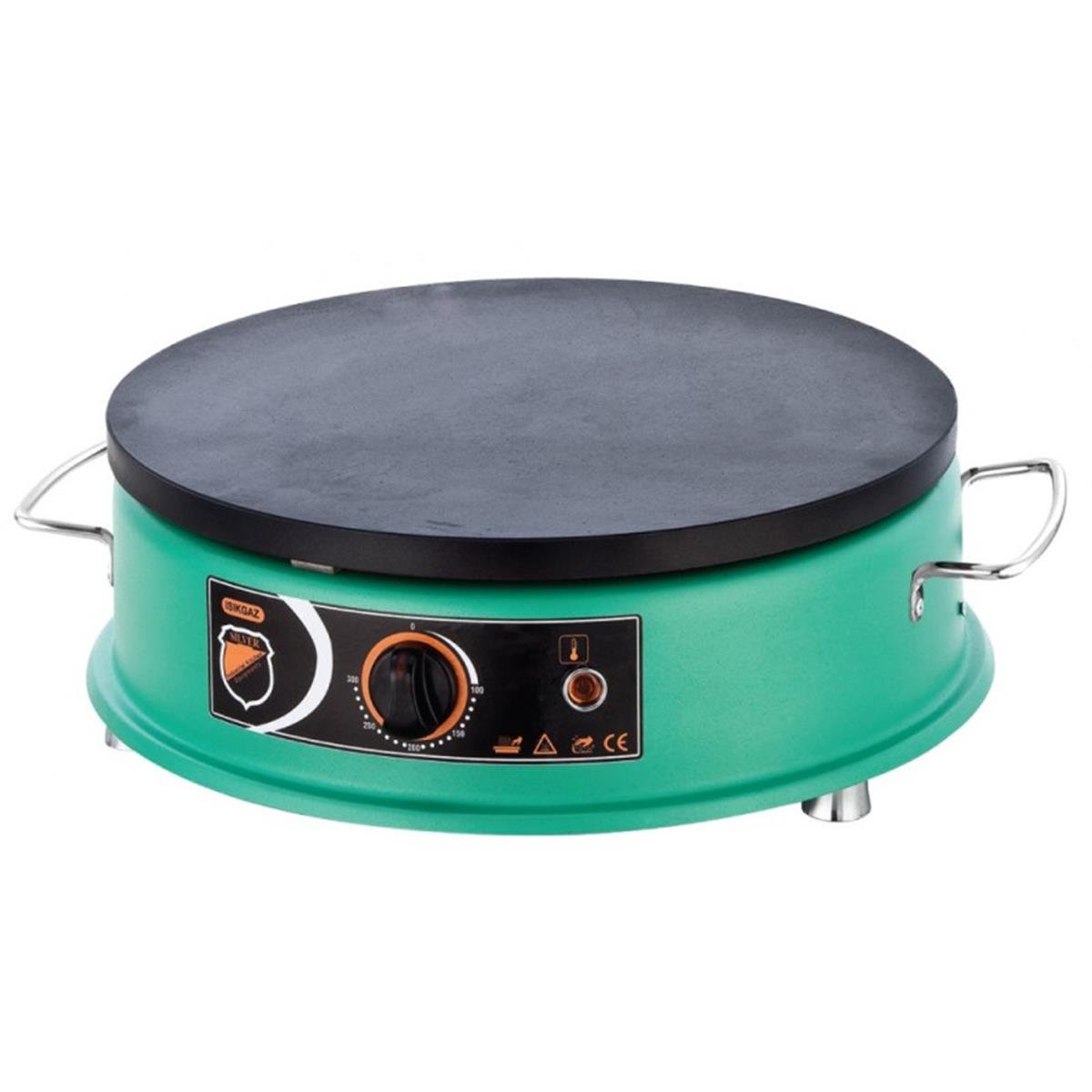 SilverInox CRP-02 Yeşil inox Elektrikli Krep Makinesi 40 cm