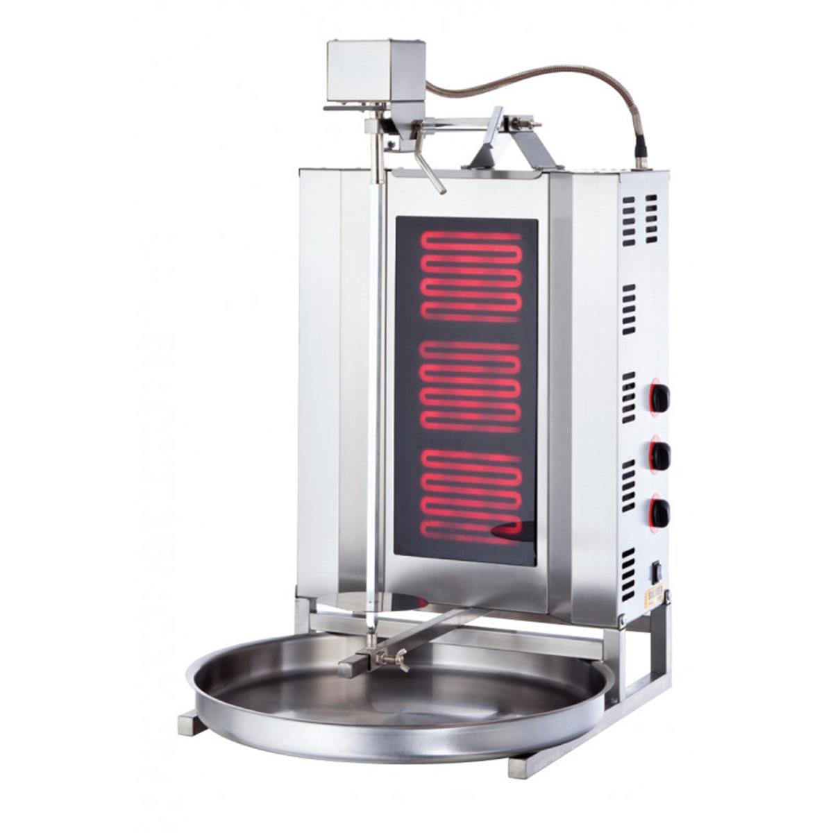 SilverInox ED-03 3 Radyanlı Üstten Motorlu Elektrikli Döner Ocağı CE Belgeli