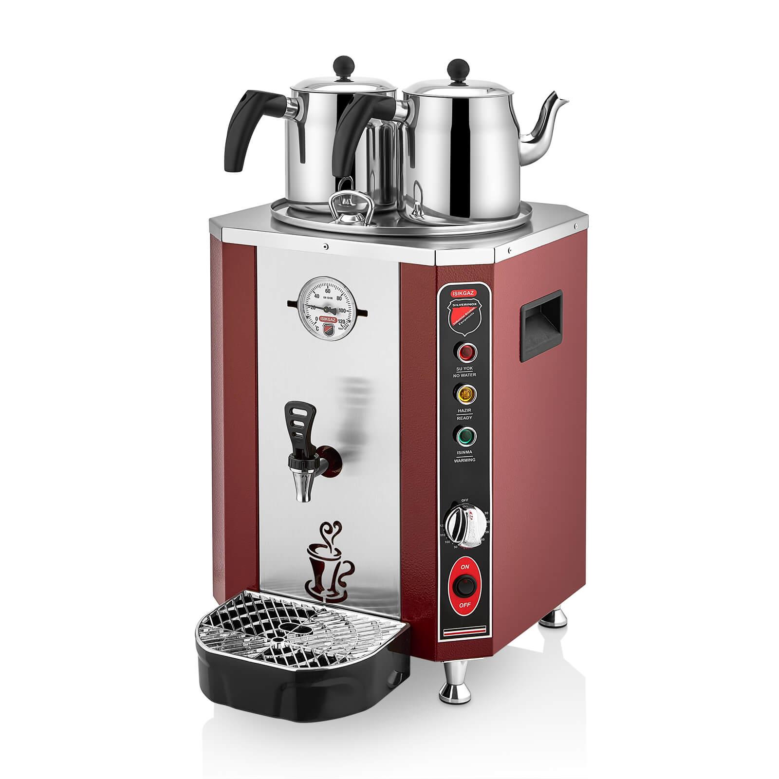 Silverinox EL-02K Elit Çay Makinesi Kırmızı 23 ltSilverInoxIG.EL-02K