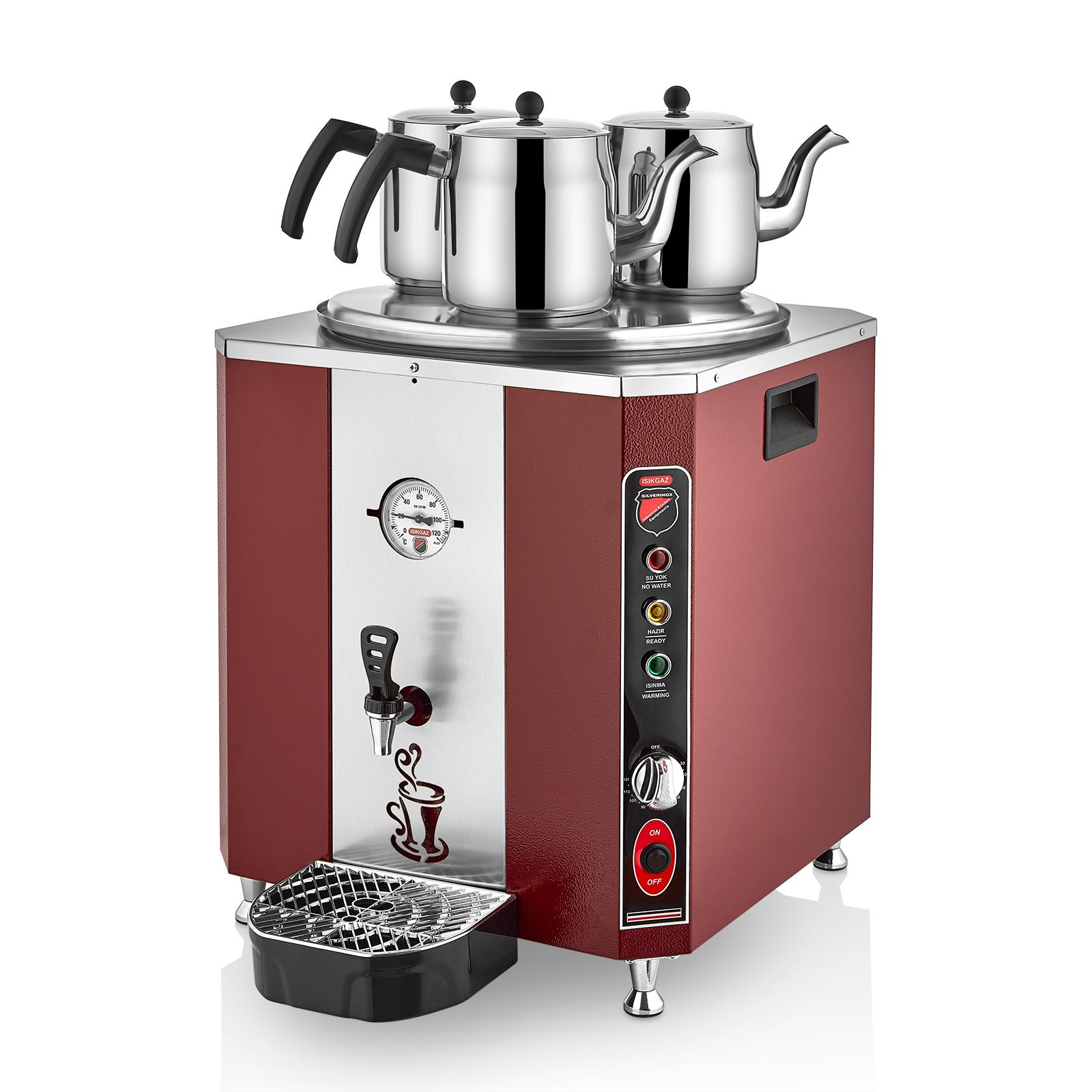 SilverInox EL-03K Elit Çay Makinesi Kırmızı 36 ltSilverInoxIG.EL-03K