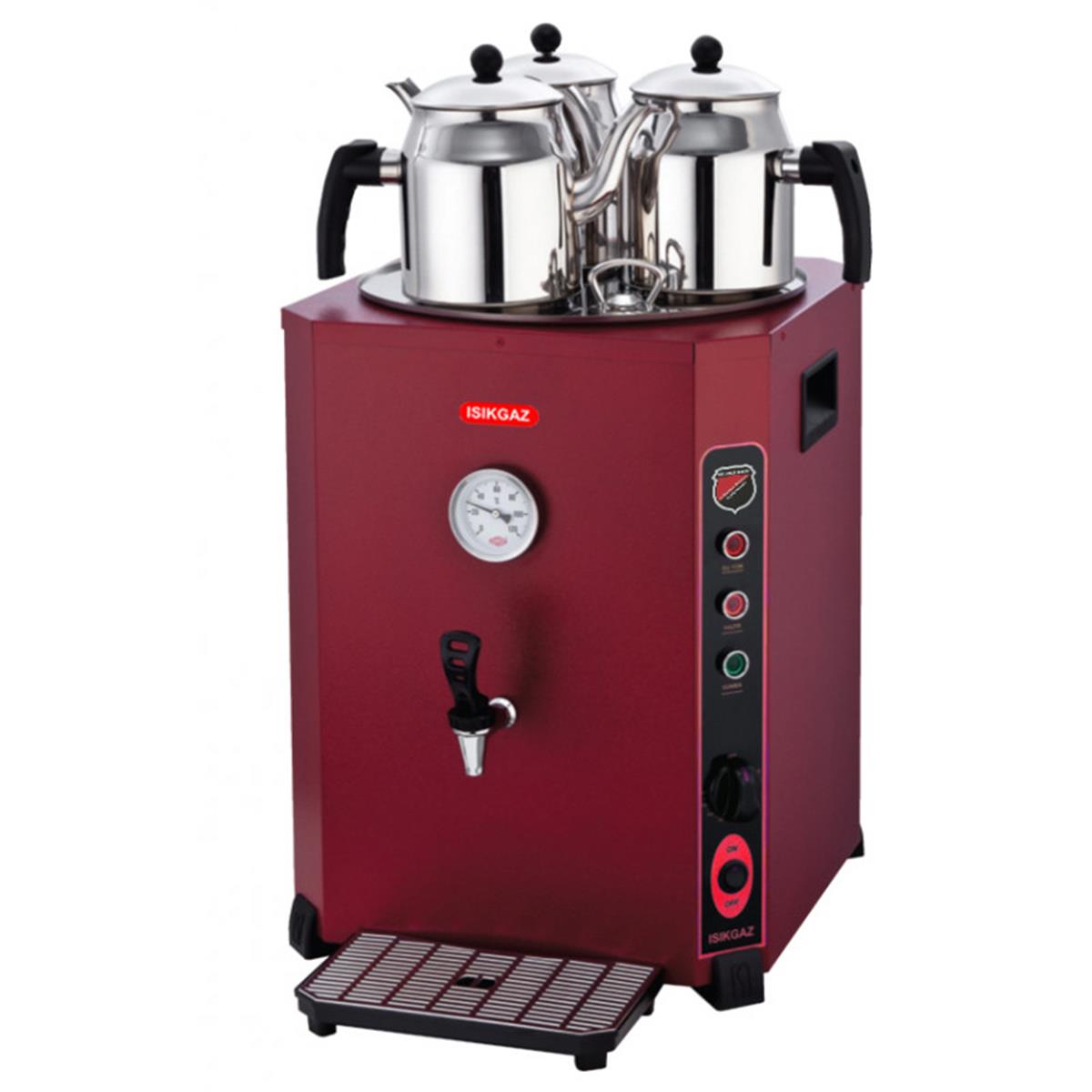 SilverInox EL-03K Elit Çay Makinesi Kırmızı 36 lt