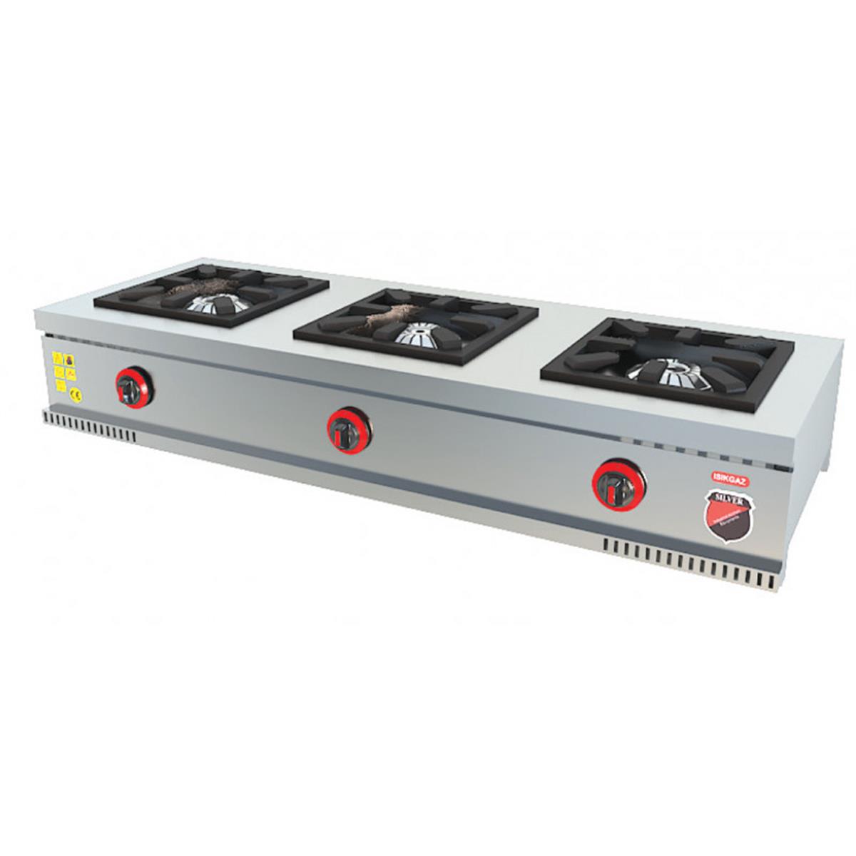 SilverInox MD-4D 4 Gözlü DoğalGazlı Setüstü Midi Ocak CE BelgeliSilverInoxIG.MD-4D