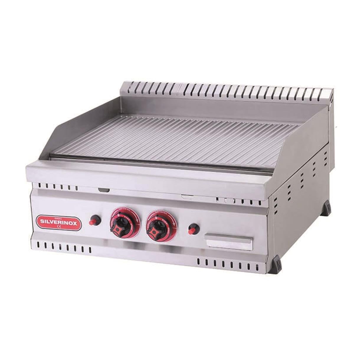 SilverInox PG-40-T Gazlı Pleyt Izgara Tam Oluklu 40x60 cm