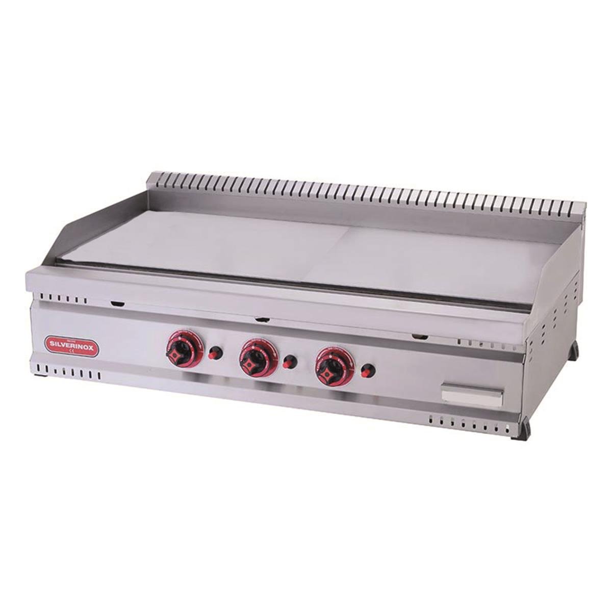 SilverInox PG-80-D Gazlı Pleyt Izgara Düz 80x60 cm