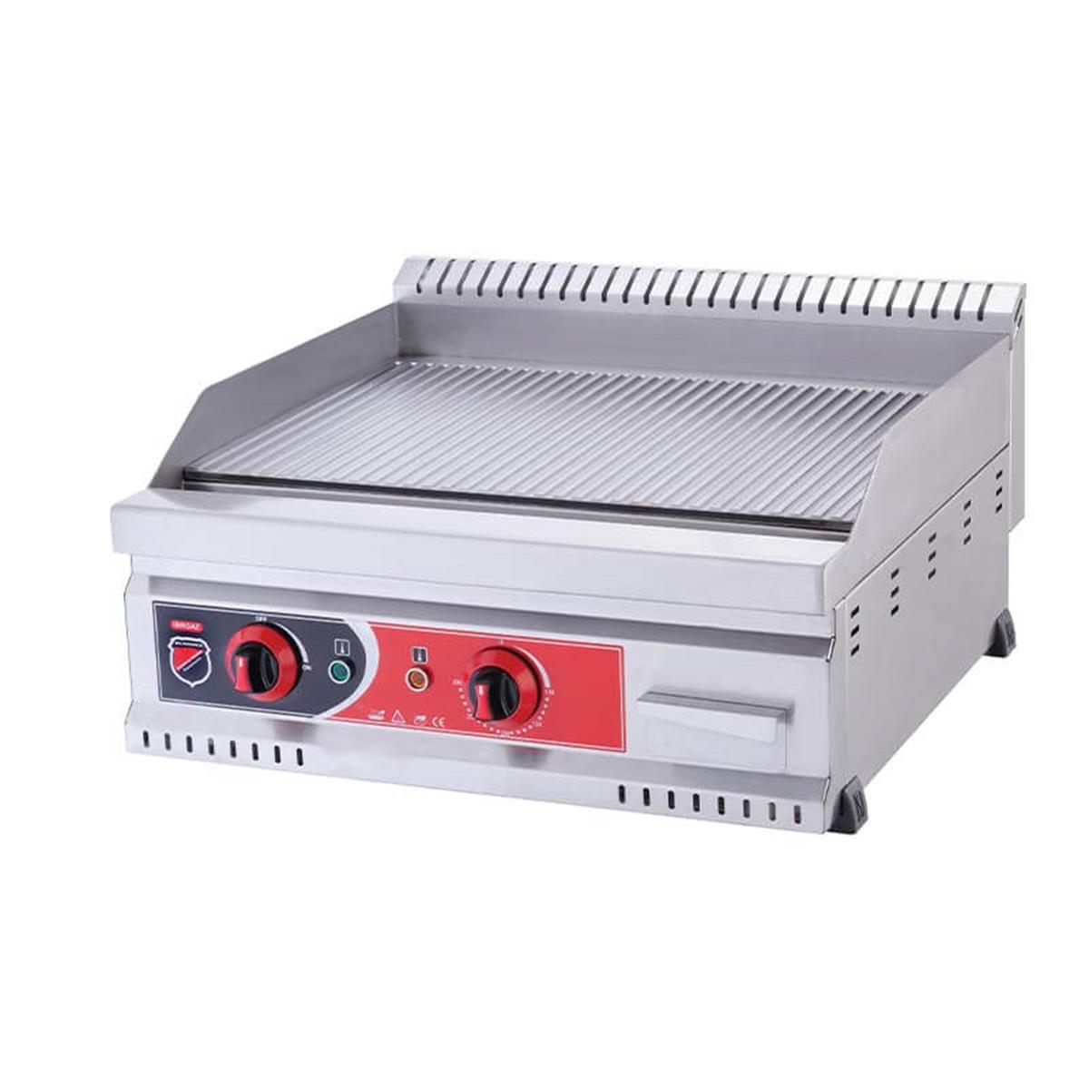 SilverInox PGE-40-T Elektrikli Pleyt Izgara Tam Oluklu 40x60 cm