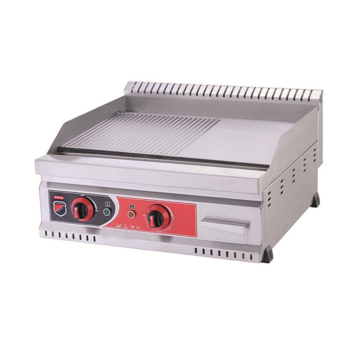 SilverInox PGE-40-Y Elektrikli Pleyt Izgara Yarı Oluklu 40x60 cm