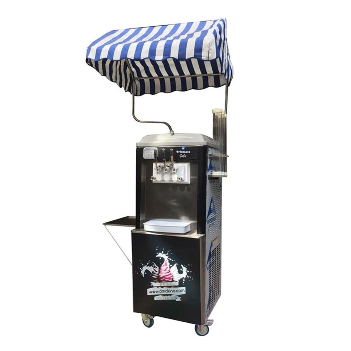 Triomaxx Safir 3 Musluklu Soft Dondurma & Frozen ve Yoğurt Makinası