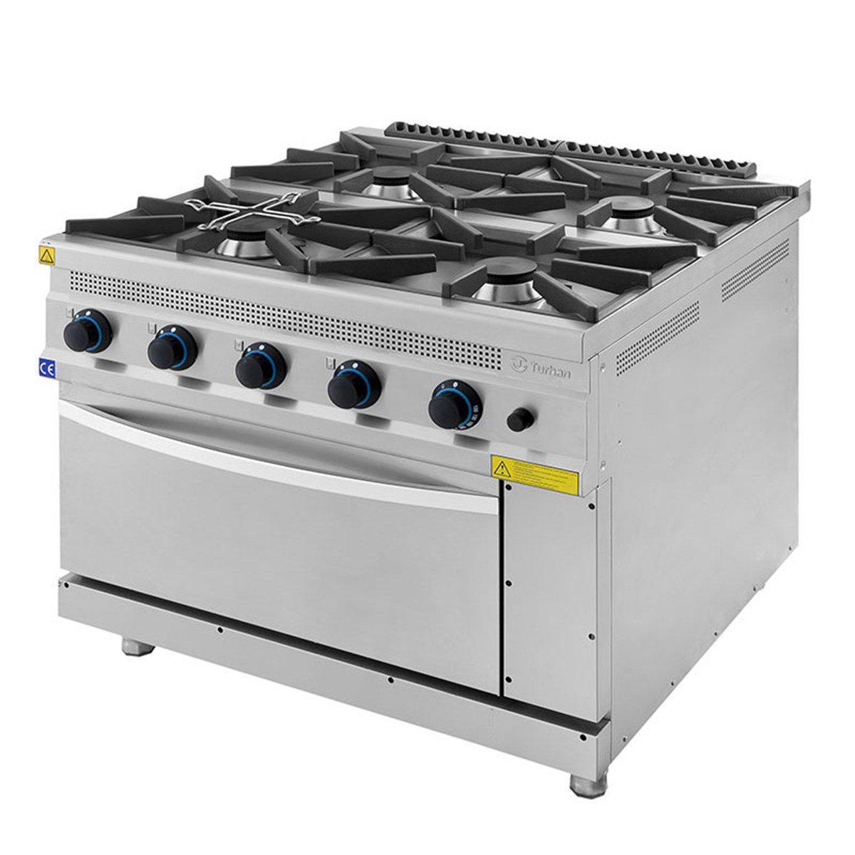 Turhan Çelik 1010-KUZ 4'lü Gazlı Kuzine 1000x1000x850