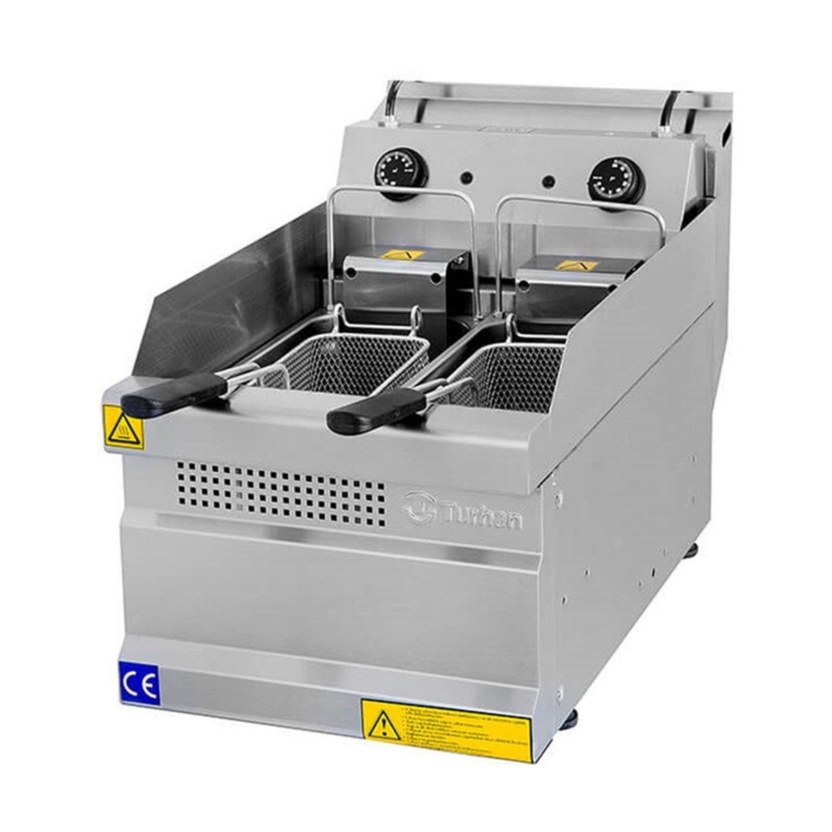 Turhan Çelik TC.6FE350 Çiftli Mini Fritöz 350x630x300