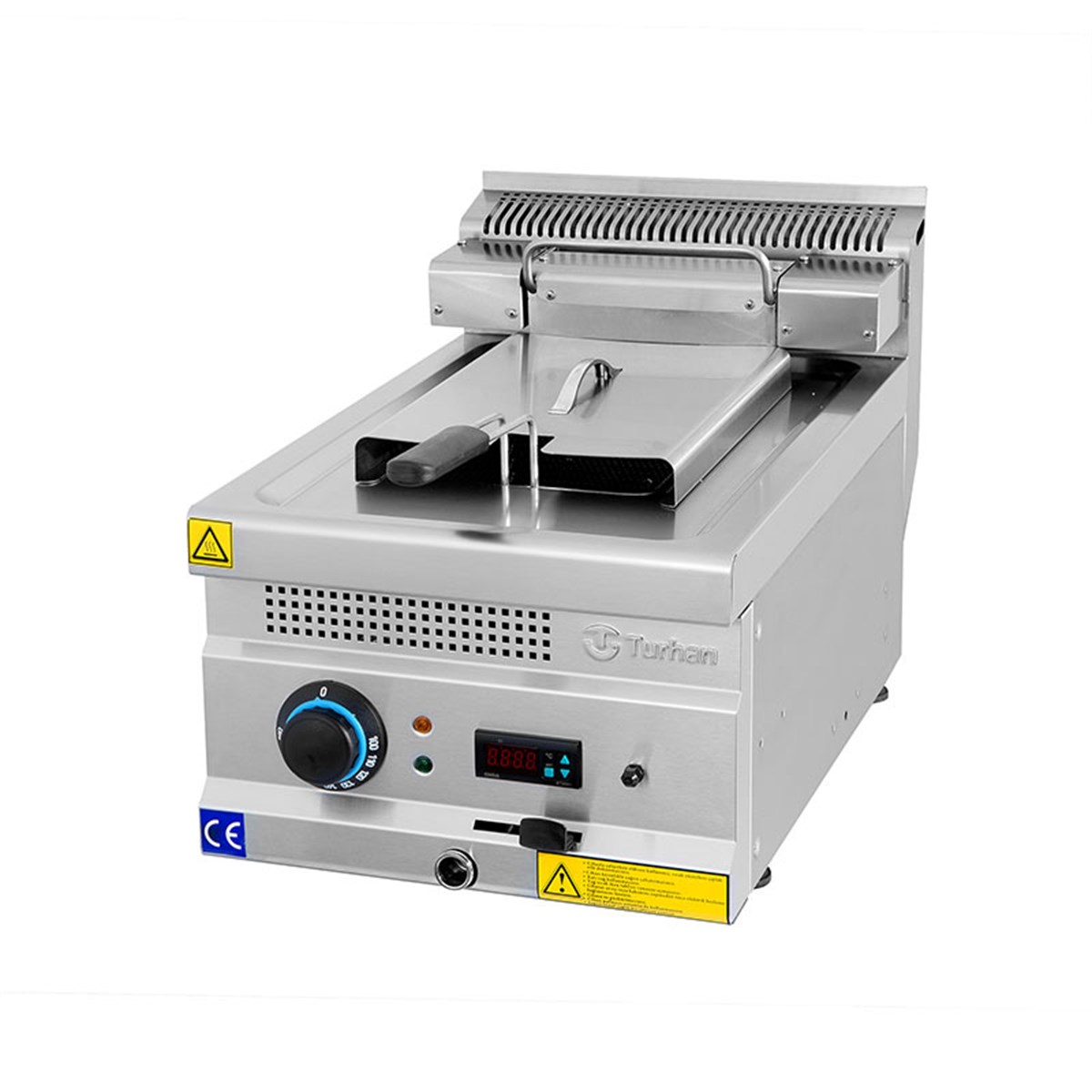 Turhan Çelik TC.6FED400 40'lık Tekli Elektrikli Dijital Fritöz 400x630x300