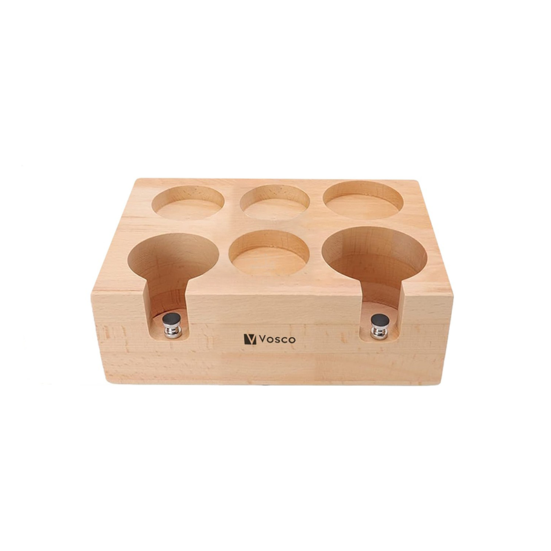 VOSCO VSC-MT6 Ahşap Stantlı Tamper Matı 6 Gözlü