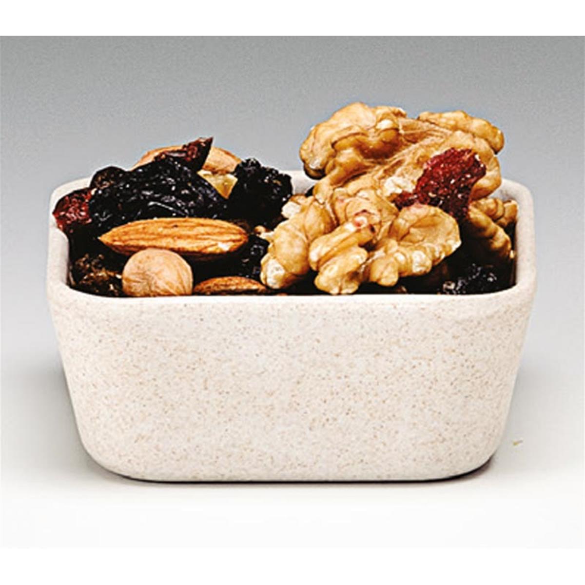 Zicco Tw 17030 Renkli Köşeli Bambu Çerezlik Beyaz 7,5x7,5 CmZiccoAKN.TW 17030