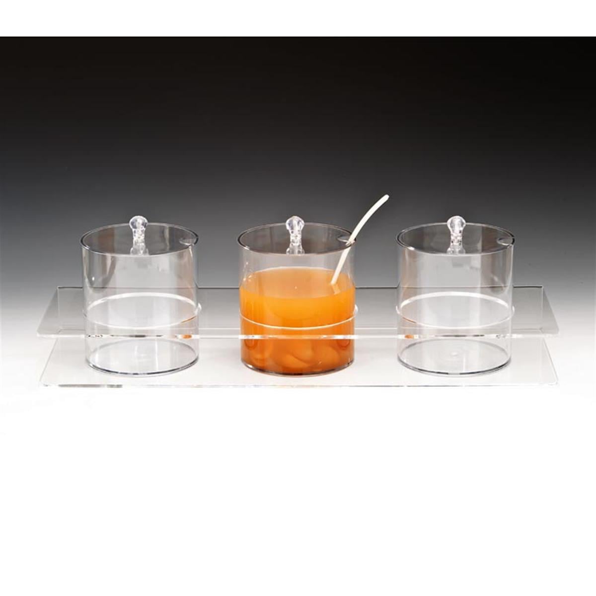 Zicco Zcp 088 Polikarbonat 3 Lü Sosluk Reçellik Akrilik Stand 21x60x18 Cm