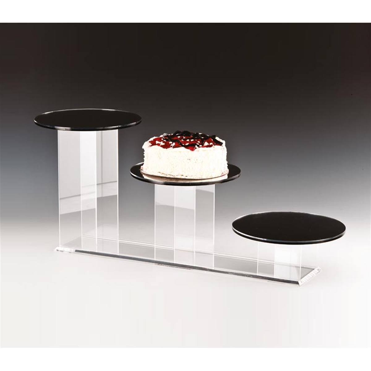 Zicco Zcp 125 3 Lü Yuvarlak Merdiven Model Akrilik Ayaklı Teşhir Standı 10x20x30x25 Cm
