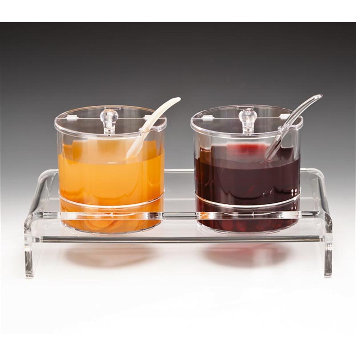 Zicco Zcp 201 2 Li Kalın Standlı Polikarbonat Sosluk Reçellik Standı 1,5 Lt. 19,5x38x19 Cm